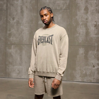 Everlast® EVERLAST WASHED LOGO CREW SWEAT Sweatshirt Sand