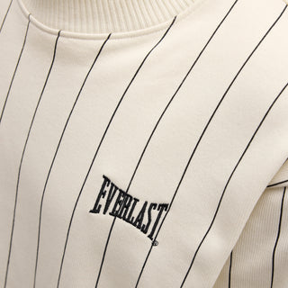 Everlast® Pin Stripe Crewneck Sweatshirt Off-white