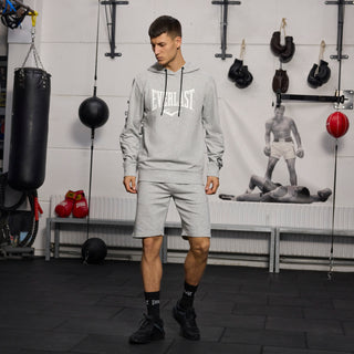 Everlast® EVERLAST Mens Iconic Maximized Logo Sweat Hoodie Sweatshirt Grey