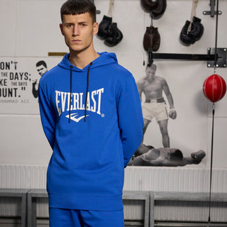 Everlast® EVERLAST Mens Iconic Maximized Logo Sweat Hoodie Sweatshirt Blue