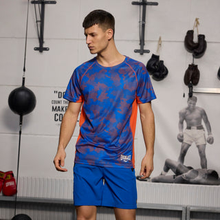 Everlast® EVERLAST Mens SS Athletic AOP Training Tee EVERDRI ™ T-shirt Blue