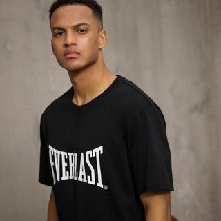 Everlast® EVERLAST Mens SS Oversized Iconic Maximized Logo Tee T-shirt Black