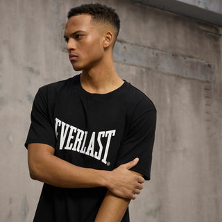 Everlast® EVERLAST Mens SS Oversized Iconic Maximized Logo Tee T-shirt Black