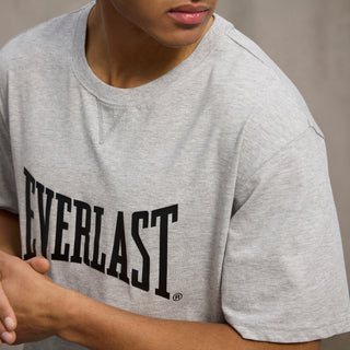 Everlast® EVERLAST Mens SS Oversized Iconic Maximized Logo Tee T-shirt Grey
