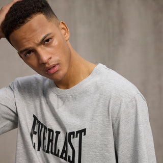 Everlast® EVERLAST Mens SS Oversized Iconic Maximized Logo Tee T-shirt Grey