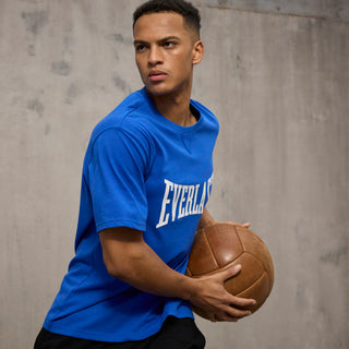 Everlast® EVERLAST Mens SS Oversized Iconic Maximized Logo Tee T-shirt Blue