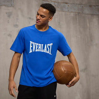 Everlast® EVERLAST Mens SS Oversized Iconic Maximized Logo Tee T-shirt Blue
