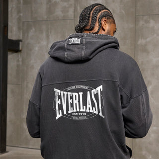 Everlast® EVERLAST WASHED OVERSIZED SWEAT CARDIGAN Hoodie Black