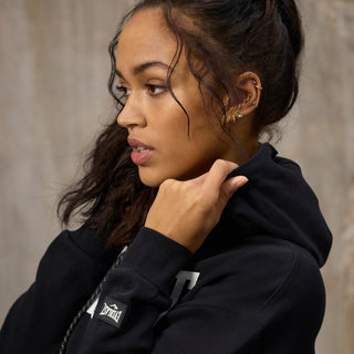 Everlast® EVERLAST Womens Iconic Logo Cropped Sweat Hoodie Sweatshirt Black