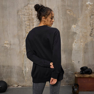 Everlast® EVERLAST Womens Oversized Greatness Is Within Crew Sweat Sweatshirt Black