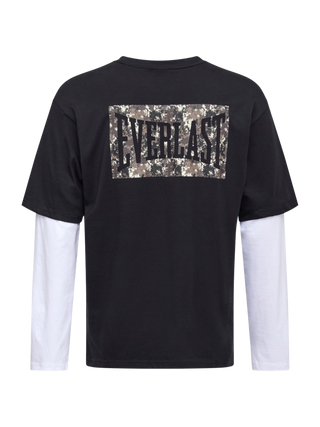 Everlast® LAYERED BACK LOGO CAMO LS T-shirt Black