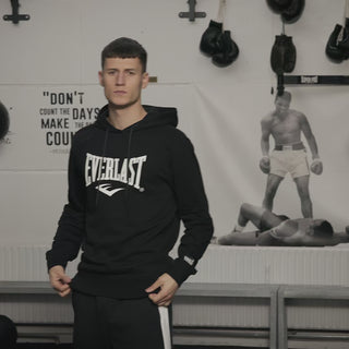 Everlast® Sport EVERLAST Mens Iconic Maximized Logo Sweat Hoodie Sweatshirt Black